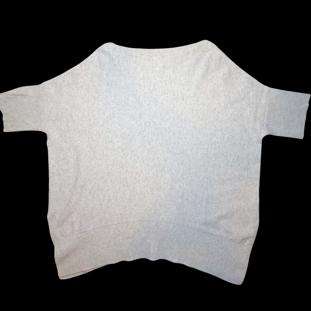 Snapdragon Designs Cashmere Light Gray Oversized Short Sleeve Sweater Size S-M